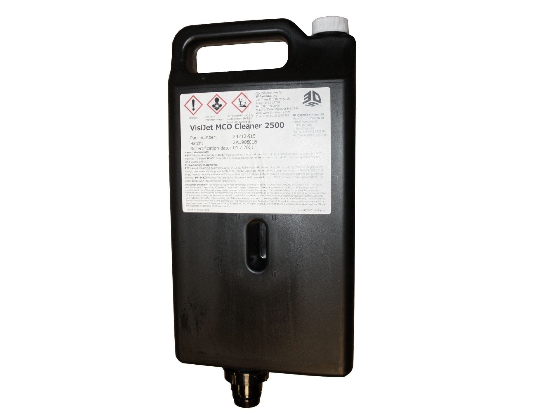 VisiJet MCO Cleaner 2500 Resin 3D Systems - Indicate Technologies