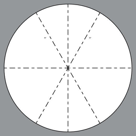 Optical Comparator Overlays Measurement Accessory OGP Centerline Screens - Indicate Technologies
