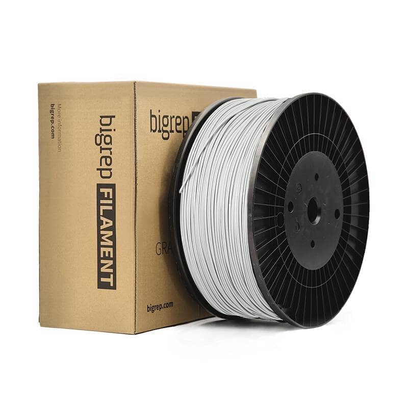 PLA Filament BigRep Powder Ash Gray 2.85 mm 4.5 kg - Indicate Technologies