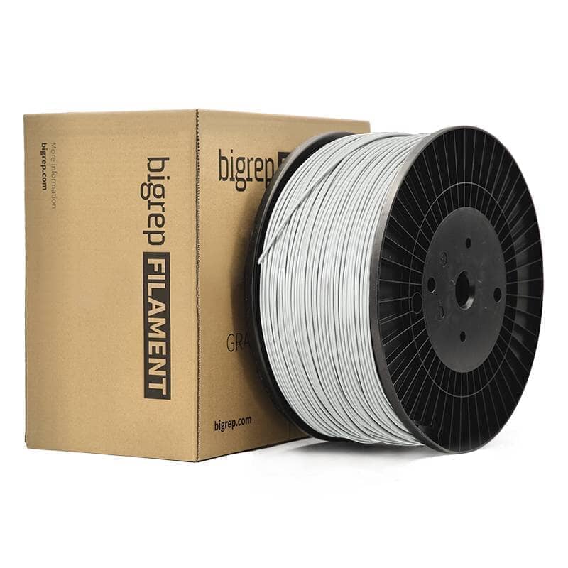 PLA Filament BigRep Powder Ash Gray 2.85 mm 8.0 kg - Indicate Technologies